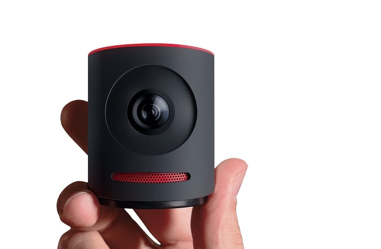 Die Mevo Live-Video 4K-Kamera gibt es in schwarz oder weiß