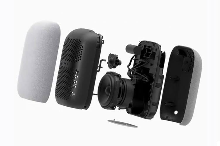 Google Nest Audio verfügt über einen 75 mm Mitteltieftöner sowie einen 19 mm Hochtöner