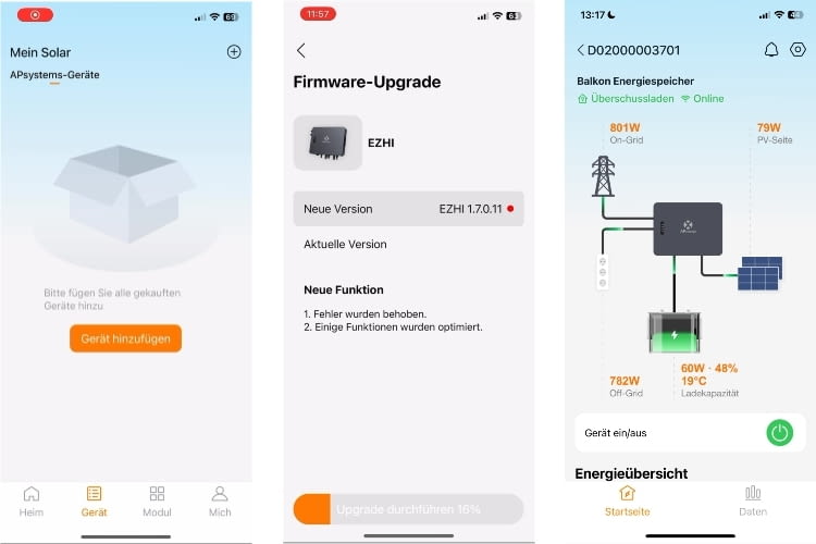Die Einrichtung in der App war zunächst etwas holprig. Dafür ist die App übersichtlich aufgebaut