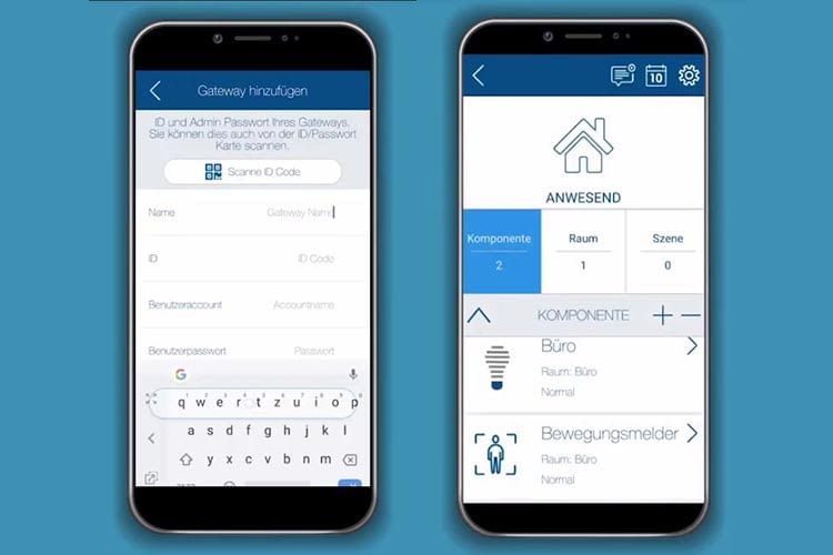 Bei der Installation des ABUS Smart Home Systems müssen die Komponenten nur noch in der App ausgewählt werden