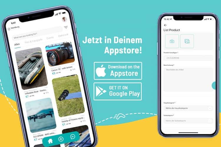 Mit der nützlichen App von fainin leihen und vermieten Nutzer ihre Gegenstände auch einfach über das Smartphone.