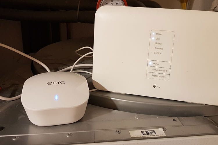 Im Test vertrug sich das Amazon eero Mesh WLAN System sogar mit einem als kompliziert geltenden Telekom Speedport Modem