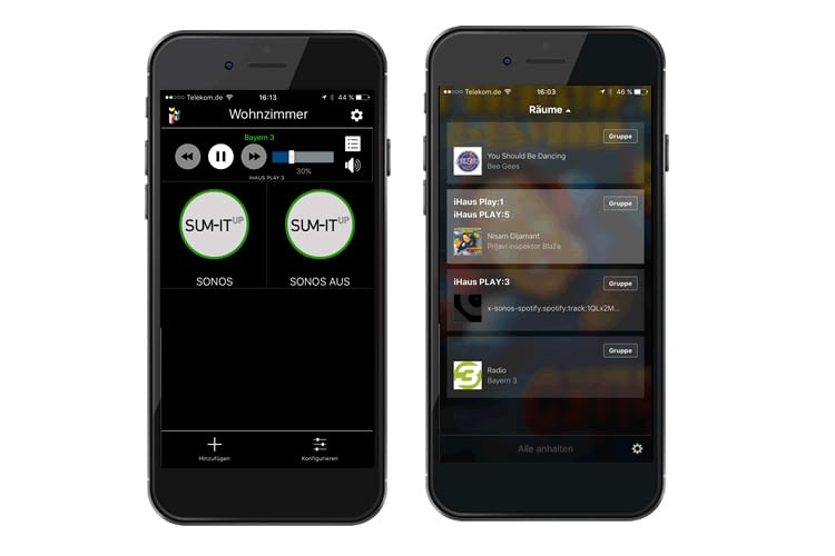 Die iHaus-App verbindet Sonos und Alexa auch mit Philips Hue