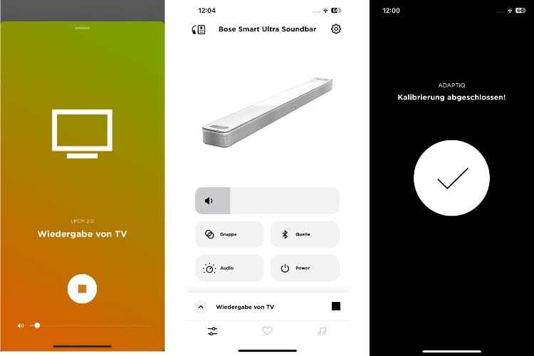 Die Bose App ist übersichtlich und einfach gestaltet