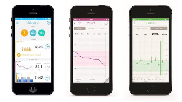 Abbildung der Withings WS-50 Smart Body Analyzer App