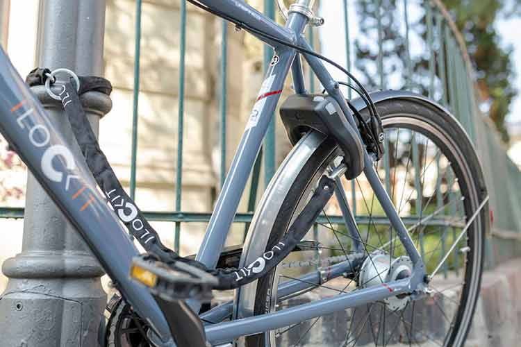 Mit dem Smartphone verbinden kann man das I LOCK IT Fahrradschloss