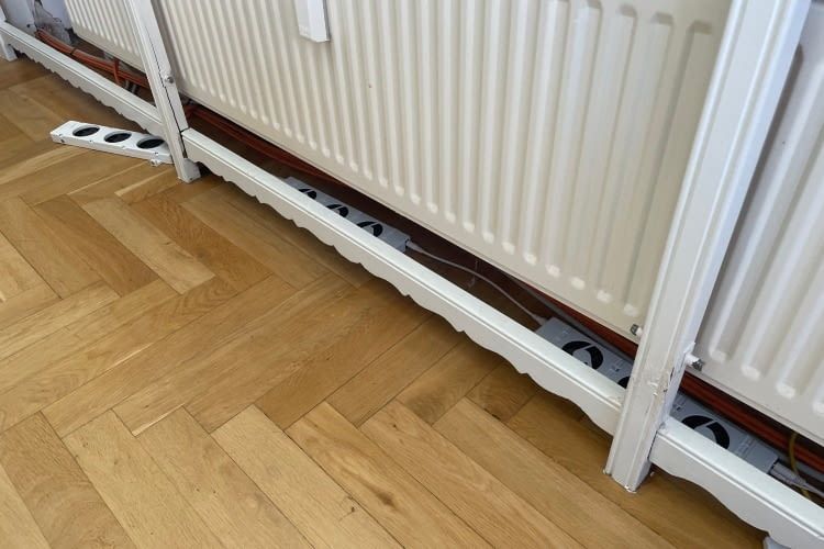 An einem großen heizkörper testeten wir auch ein komplettes 3-er Set