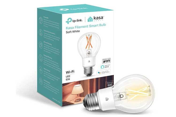 Die TP-Link Kasa Filament Soft White Leuchte lässt sich einfach per Kasa Smart App steuern