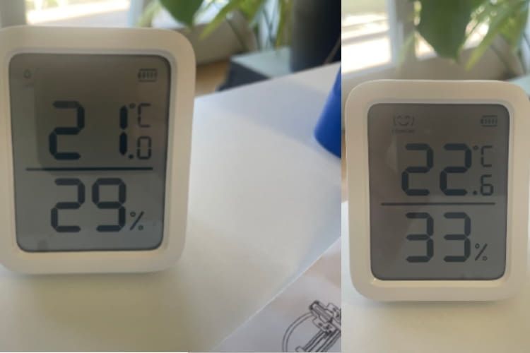 Mit Ventilator steig die Temperatur schneller an als ohne