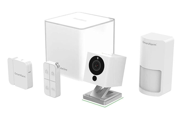 iSmartAlarm Essential Pack enthält CubeOne, Überwachungskamera, Bewegungs- und Fenstersensor sowie Fernbedienung