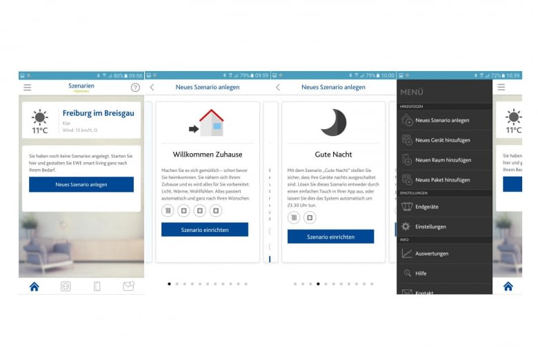 Szenarien machen das Smart Living System erst richtig praktisch, sie werden über die App erstellt
