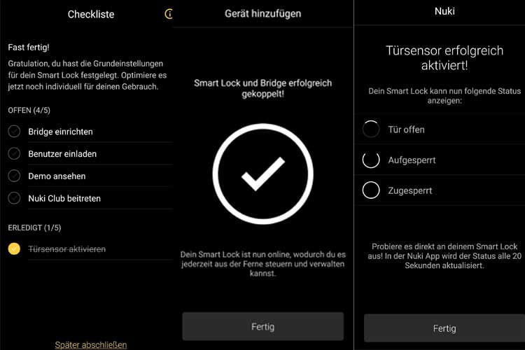 In der Nuki App werden Nutzer intuitiv durch die nötigen Schritte zur Installation geführt