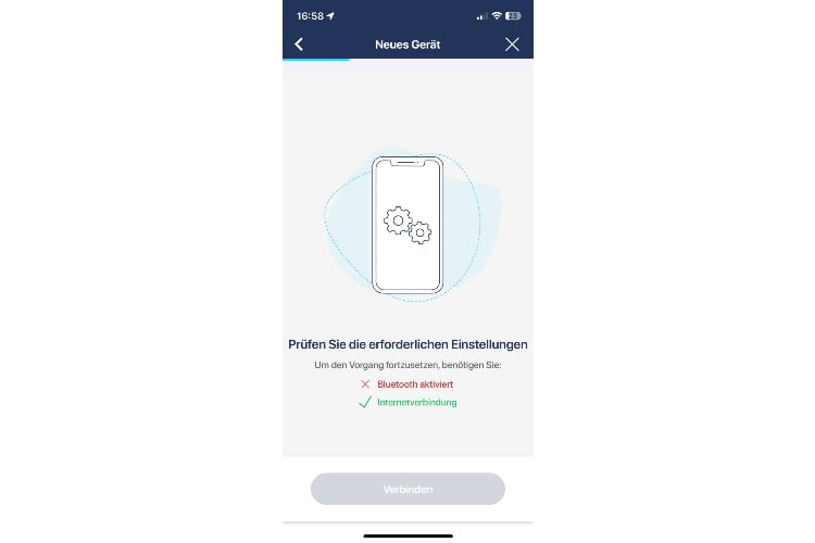 Bei der Einrichtung der Bridge erkannt die App das eingeschaltete Bluetooth nicht