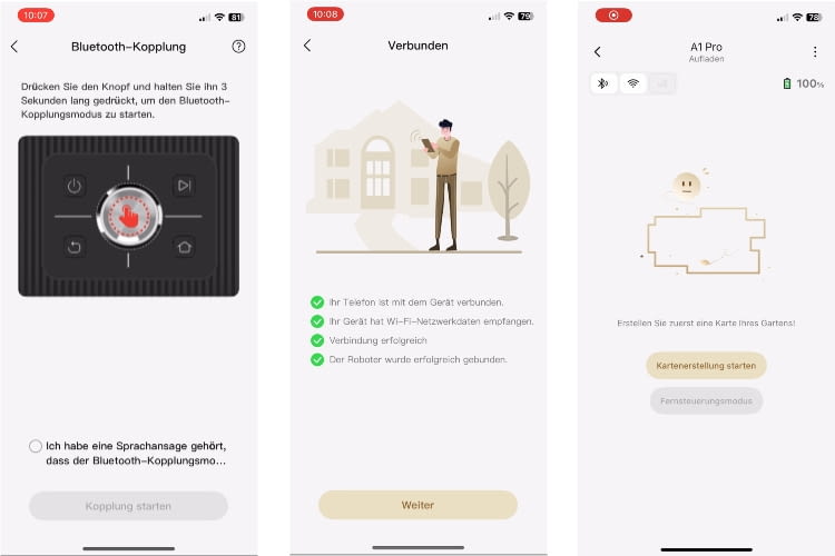 Die Einrichtung in der App lief in unserem Test perfekt