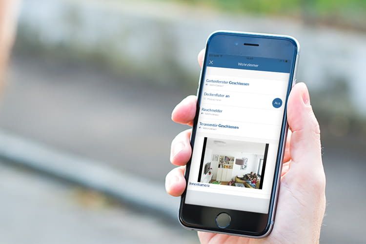Tutti i componenti di sicurezza possono essere controllati centralmente con l'app ABUS