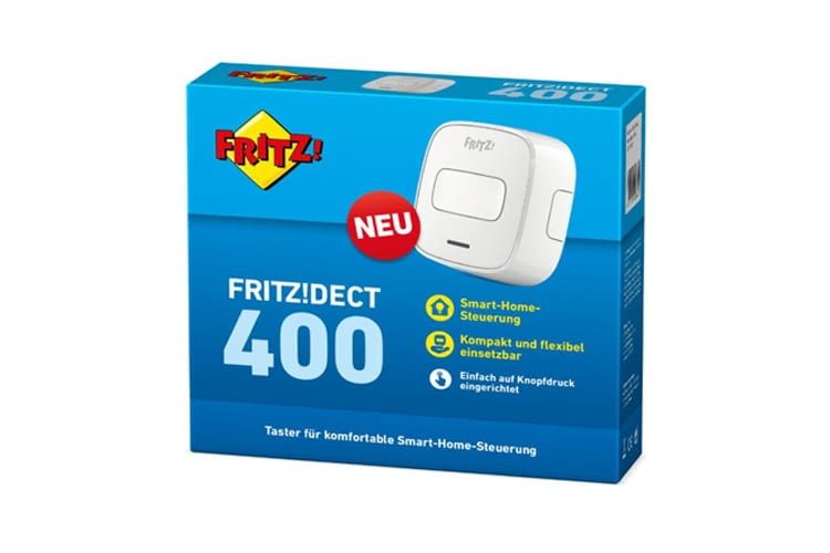 Der FRITZ!DECT 400 Funkschalter ist 5,2 x 5,2 x 2,4 cm groß und inkl. Antennen 51 g schwer