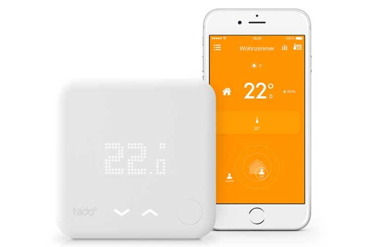 Das tado°-Paket: Raumthermostat und App