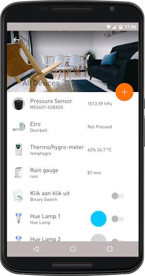 Abbildung der MYHOMEBOX Android App