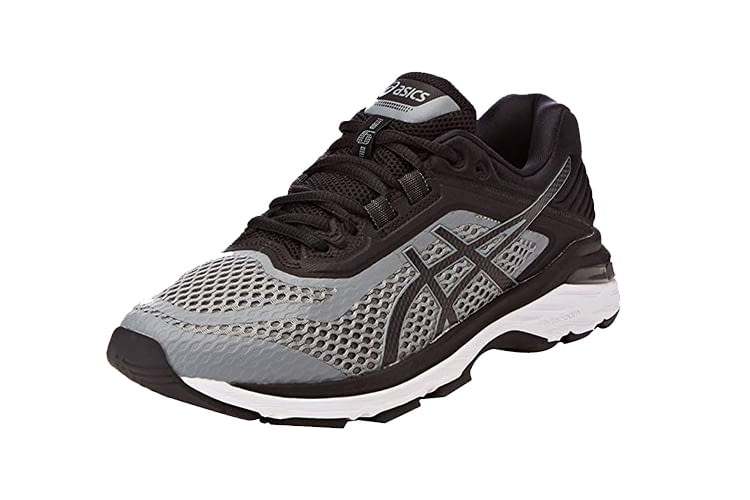 The running shoe by ASCICS reliably absorbs strong shocks