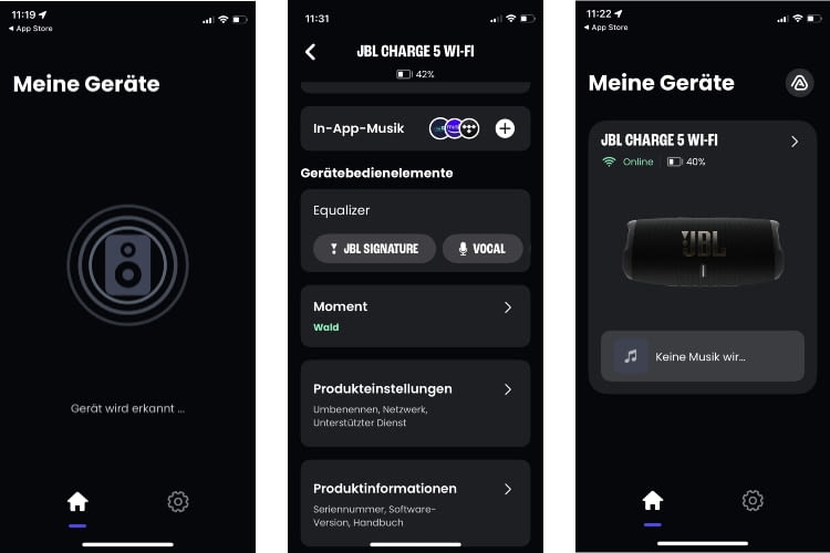 Die Einrichtung der App und des Lautsprechers war einfach