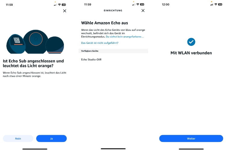Die Einrichtung in der Alexa App ist kinderleicht