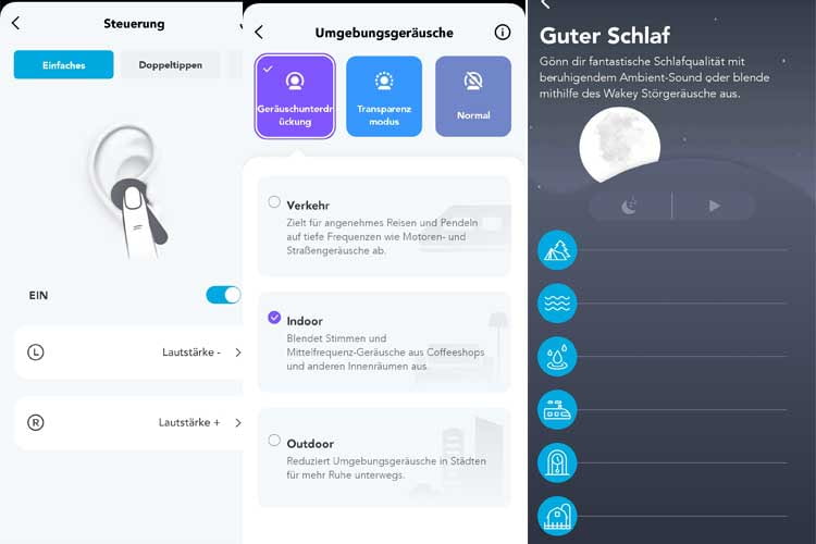 In der Soundcore App lassen sich zahlreiche Einstellungen vornehmen