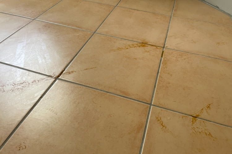 Nach der Reinigung blieben deutliche Rückstände übrig. Diese waren teilweise schon festgetrocknet