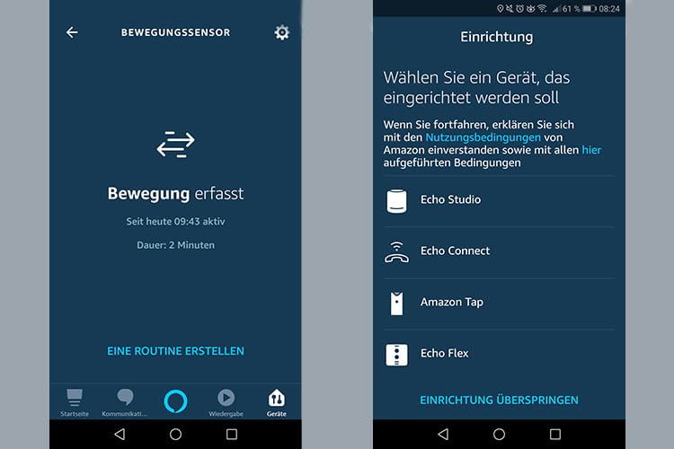 Die Installation des Echo Flex funktionierte einfach, auch der Sensor ist per App kontrollierbar