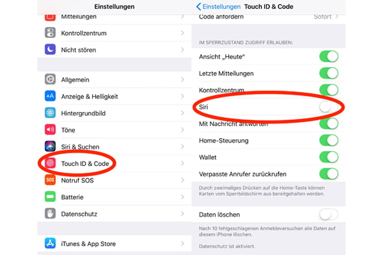 Wer auf Nummer sicher gehen will, kann die „Hey Siri“-Funktion einfach deaktivieren