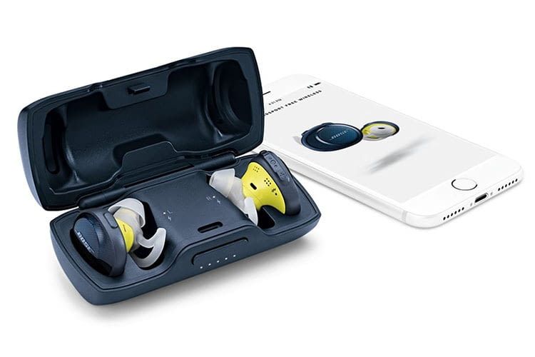 Bose SoundSport Free: Ladeschatulle, Ohrhörer und Smartphone-App