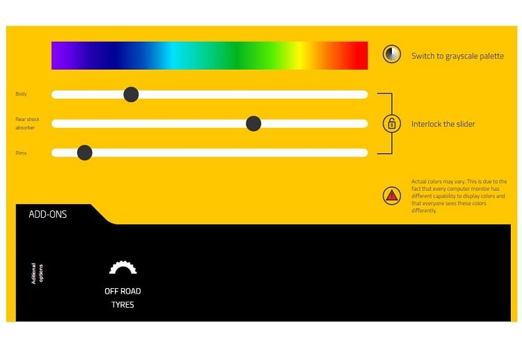 Farbpalette zur individuellen Gestaltung des smarten E-Bikes.