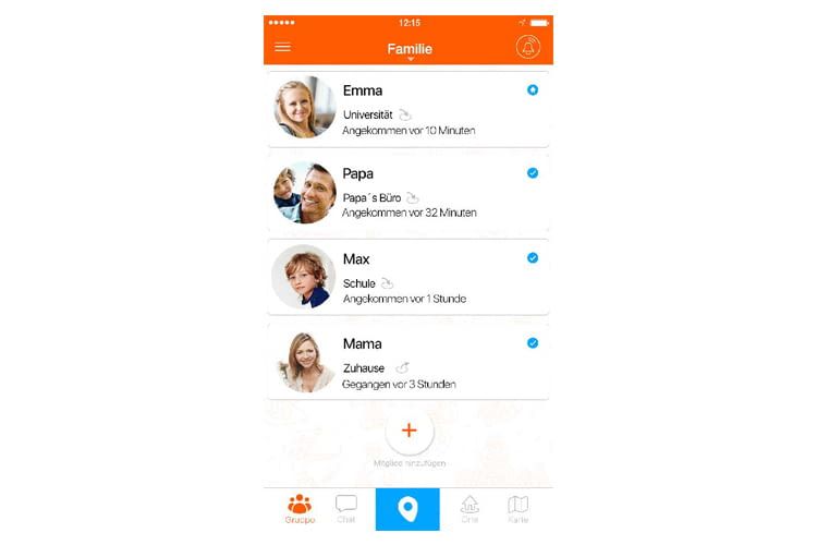 Die Familonet App eignet sich laut Hersteller auch für Kollegen oder Freunde