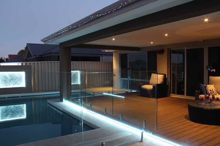 terrazza con illuminazione intelligente