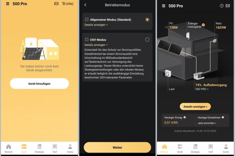 Hier sind einige der von uns genutzten App-Funktionen im &Uuml;berblick zu sehen