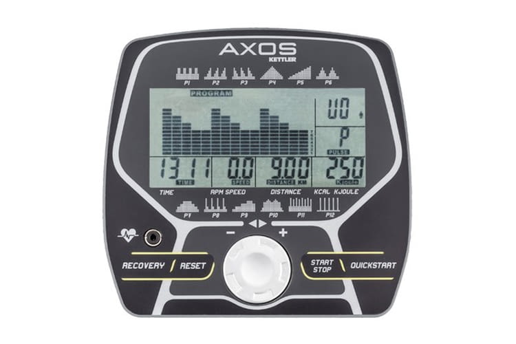 Das Trainingsdisplay des AXOS Elliptical P lässt sich bei direkter Sonneneinstrahlung nicht gut ablesen