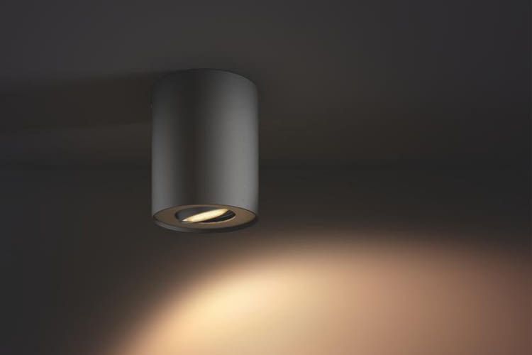 The timeless Philips Hue Spot Pillar is available as a single or double spot