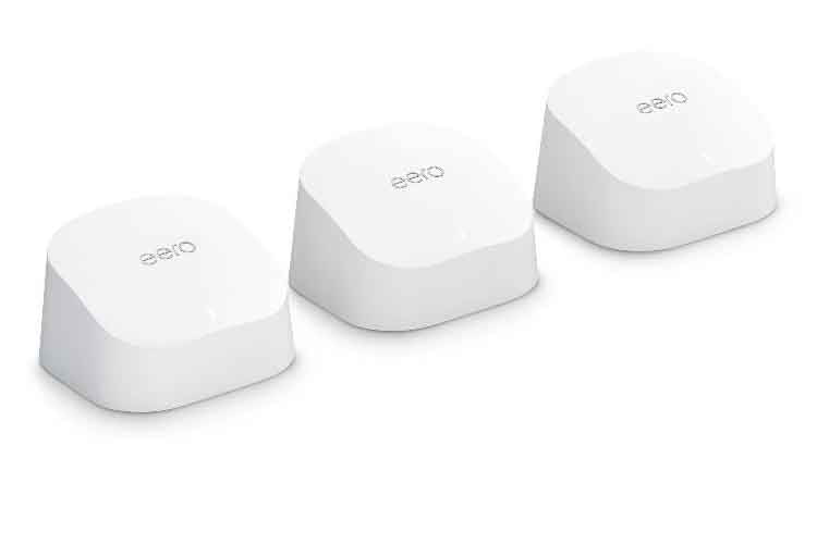 Media Markt Deal: Das Amazon eero 6 WLAN-Mesh-Set besteht aus einem Mesh-Router und zwei Signalverstärker