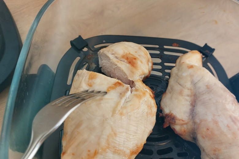 Die Hähnchenbrust war genauso, wie wir uns das vorgestellt hatten