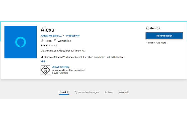 download the alexa app for windows 10 from the microsoft store