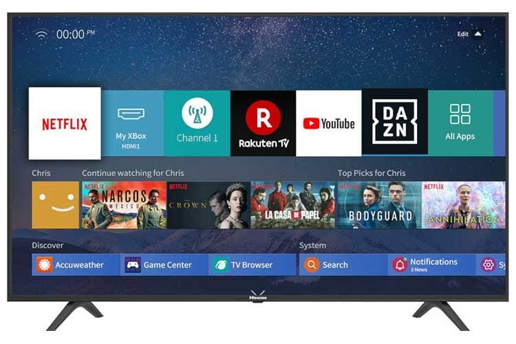 Hisense H55BE7000 bietet UHD-Auflösung und Basis HDR zum kleinen Preis