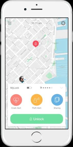 App Ellipse Smart Bike Lock con funzione di allarme