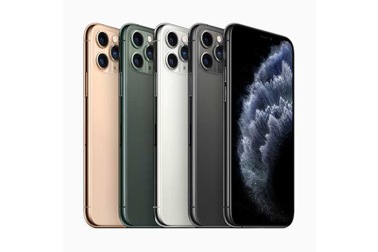 Apple iPhone 11 Pro hat ein Gehäuse aus texturiertem Glas und Edelstahl