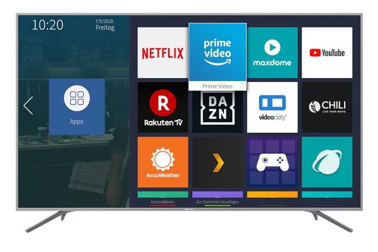 TV Hersteller Hisense nutzt für seine Smart TVs das eigene TV-OS VIDAA U Smart TV