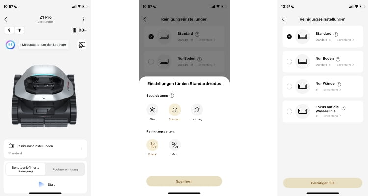 Der Dreame Z1 Pro kann per Dreamehome App gesteuert werden