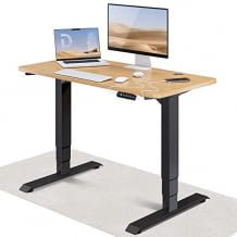 Höhenverstellbarer Schreibtisch von 62cm bis 126cm mit Dual-Motor, Touchscreen sowie USB- und USB-C-Ladestellen.