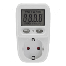 Energiekosten-Messgerät für eine einfache Kontrolle des Verbrauchszählers. Inklusive Einsteckschutz und einer maximalen Leistung bis 3600W.