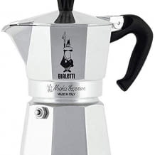 Eine italienische Ikone. Espressokocher mit doppelt gedrechseltem Aluminium und hoher Qualität.