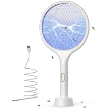 Elektrische Fliegenklatsche, mit dreifach Gitter zum Schutz vor Stromschlägen, 4.000, USB-C Anschluss und Akku