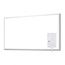 Infrarotheizung mit 1200W Heizleistung inkl. Steckdosenthermostat, 10 Jahren Garantie, TÜV & GS Prüfzertifikat und Timer-Funktion.