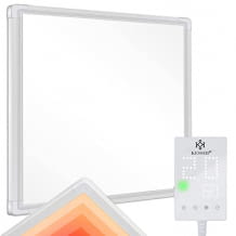 Infrarotheizung mit 300W Heizleistung, Steckdosenthermostat, 28 unterschiedlichen Routineprogramme und Open Window Detection.